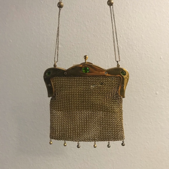 Vintage Handbags - Antique Gold Bag with gems circa 1930s Vintage Handbags - Antique Gold Bag with gems circa 1930s